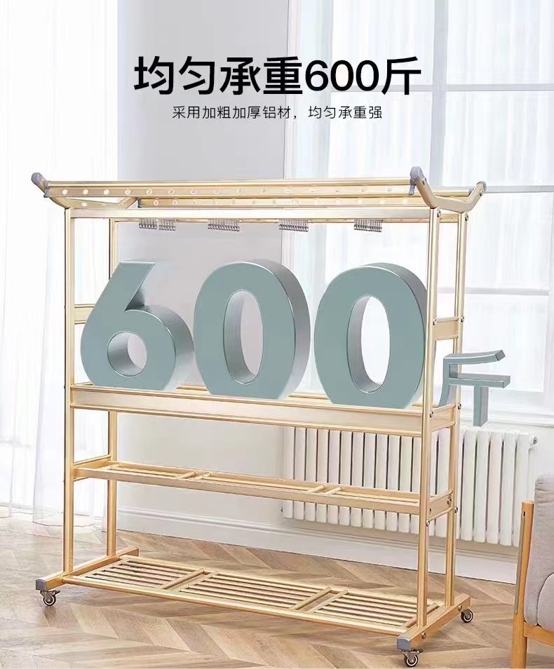 巨无霸落地衣架（金色）